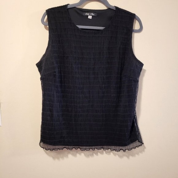 Only nine size 1x black sleeveless top - Picture 1 of 6